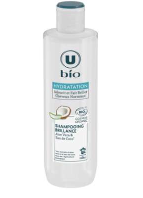 Shampooing Tous types de cheveux, eau de coco & aloe vera, U (250 ml)