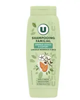 Shampooing cheveux normaux à secs amande douce & coton, U (500 ml)
