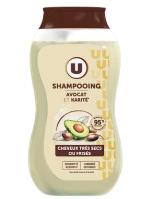 Shampooing Cheveux très secs ou frisés, karité & avocat, U (250 ml)