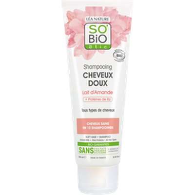 Shampoing cheveux doux Lait d'Amande BIO, So'Bio Etic (250 ml)