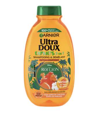 Shampoing Ultra Doux enfants à l'abricot, Garnier (300 ml)
