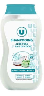 Shampooing lait de coco & aloe vera tous types de cheveux, U (250 ml)