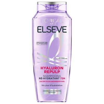 Shampoing Ré-Hydratant Cheveux déshydratés Acide hyaluronique, Elseve (250 ml)