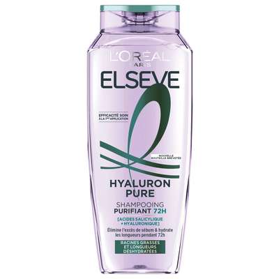 Shampoing Purifiant Racines grasses Longueurs déshydratées, Elseve (250 ml)