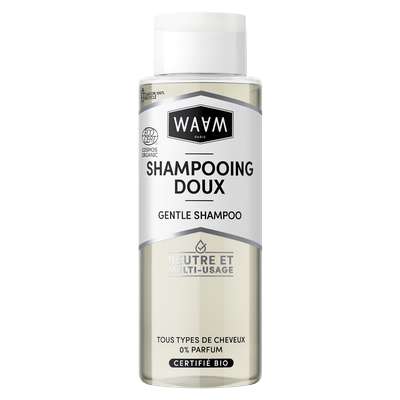 Shampoing doux certifié bio, Waam (400 ml)