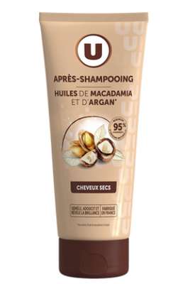 Après shampooing Cheveux secs, huile argan & macadamia, U (200 ml)