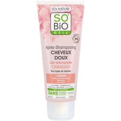 Après-shampoing cheveux doux Lait d'Amande BIO, So'Bio Etic (200 ml)