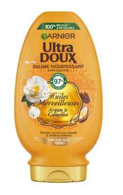 Après-shampoing Baume Nourissant Cheveux Secs Huiles Merveilleuses Argan & Camélia, Ultra Doux (250 ml)