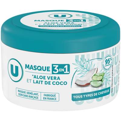 Masque 3 en 1 Aloe Vera et Lait de Coco, U (400 ml)