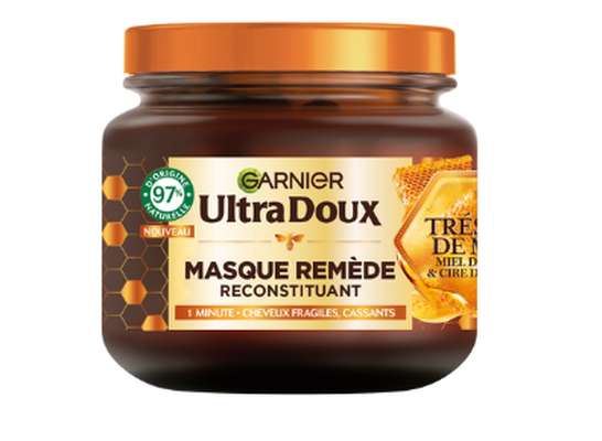 Masque reconstituant Trésors de miel - cheveux fragiles & cassants, Ultra Doux (340 ml)