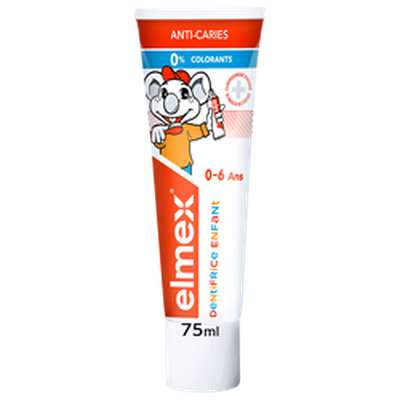 Dentifrice enfant protection caries 0-6 ans, Elmex   (75 ml)