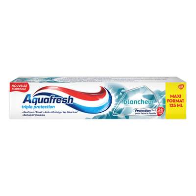 Dentifrice Triple Protection Blancheur, Aquafresh (125 ml)