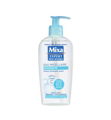 Eau micellaire nettoyante apaisante, Mixa (200 ml)