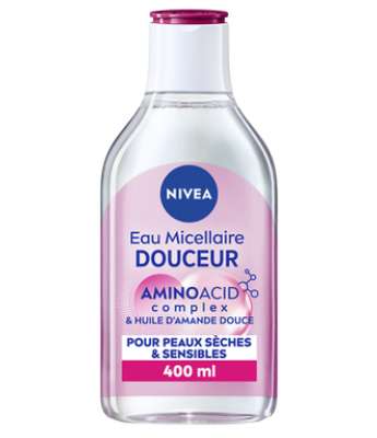 Démaquillant micellaire 0% pour peaux sèches et sensibles, Nivea (400 ml)