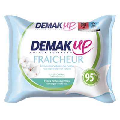 Lingettes démaquillantes pour peaux normales à mixtes, Demak Up x 25