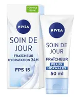 Soin de jour hydratant fraîcheur pour le visage SPF15 pour peaux normales, Nivea (50 ml)