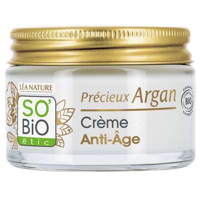 Crème visage anti-âge jour précieux argan bio, So bio (50 ml)