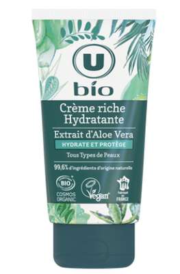 Crème riche hydratante aloe vera, U bio (50 ml)