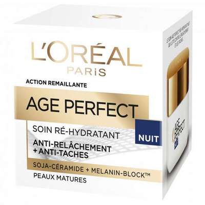 Soin raffermissant anti-relâchement âge perfect nuit, L'Oréal (50 ml)