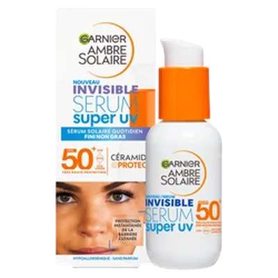 Sérum solaire invisible super UV SPF50, Ambre Solaire  (30 ml)