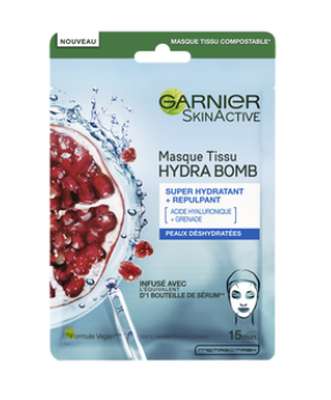 Masque tissu visage HydraBomb Grenade Hydratant & Repulpant Skin Active, Garnier