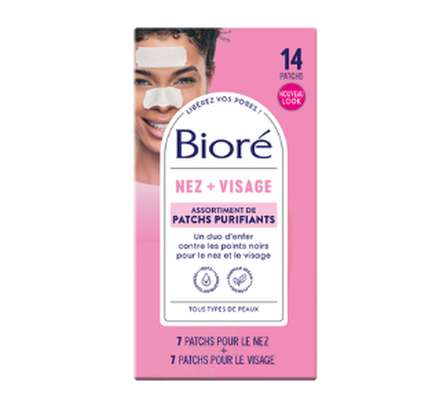 Assortiment patchs purifiants nez et visage, Bioré (x 14)