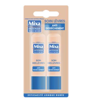 Stick à lèvres soin anti-dessèchement, Mixa (x 2)