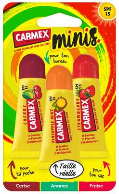 Mini tubes de baumes à lèvres SPF15, Carmex (x 3)