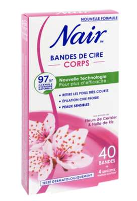 Bandes de cire froide pour le corps à l'huile de cerisier, Nair (x 40)
