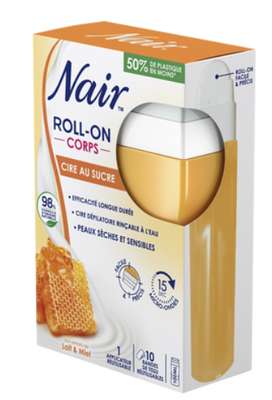 Cire Roll On au sucre pour peaux sensibles, Nair (100 ml)