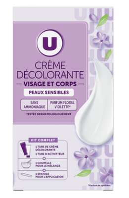 Crème décolorante visage et corps, U (2 x 50 ml)