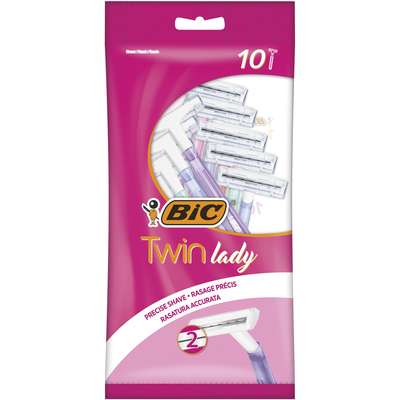 Rasoirs jetables 2 lames Twin Lady, Bic (x 10)