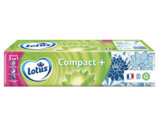 Mouchoirs blancs Compact, Lotus (x 24)