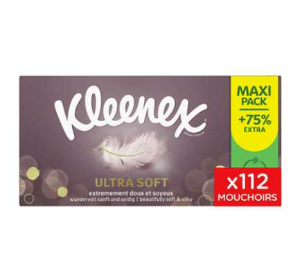Boite de mouchoirs ultrasoft Maxi Pack, Kleenex (x 112)