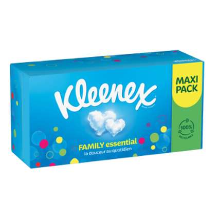 Boite de mouchoirs blancs family, Kleenex (x 128)