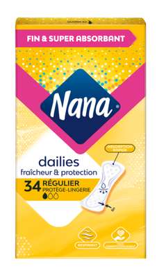 Protège-slip Régulier fraîcheur quotidienne, Nana (x 34)