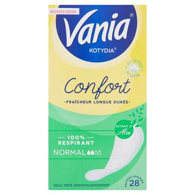 Protège-slips plat Aloe Vera Kotydia, Vania (x 28)