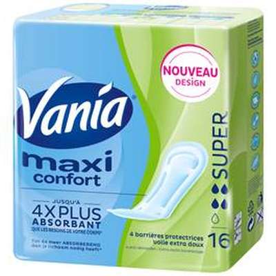 Serviettes Maxi Super, Vania (x 16)