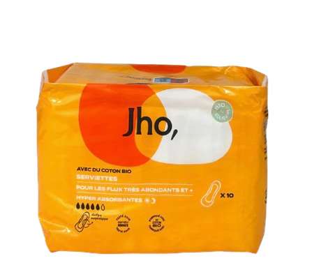 Serviettes flux très abondant et +, JHO (x 10)