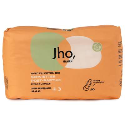 Serviettes post-partum, JHO (x 10)