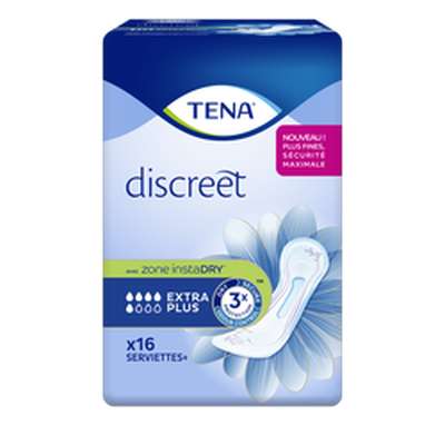 Serviettes discreet extra plus, Tena Lady (x 16)