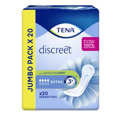 Serviettes discreet extra jumbo, Tena Lady (x 20)