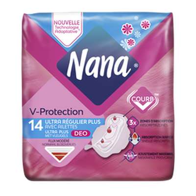 Serviettes Ultra Regulier Plus DeoFresh, Nana (x 14)