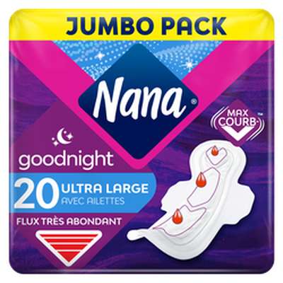 Serviettes ultra Goodnight jumbo pack, Nana (x 20)