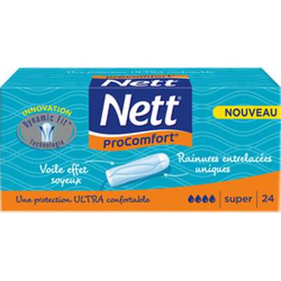 Tampons sans applicateur Pro Confort Super, Nett (x 24)