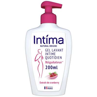 Gel Toilette Intime Natural Régulateur Cranberry Usage Quotidien, Intima (200 ml)