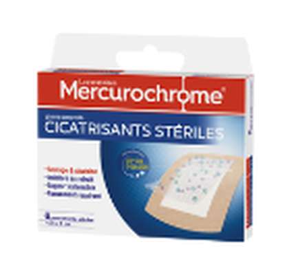 Pansements cicatrisants stériles, Mercurochrome (x 6)