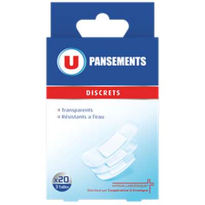 Pansements discrets 3 tailles, U (x 20 )