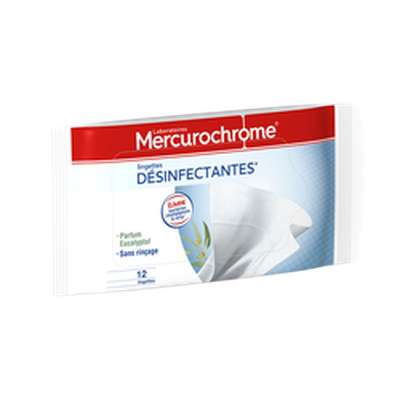 Lingettes désinfectantes, Mercurochrome x 12