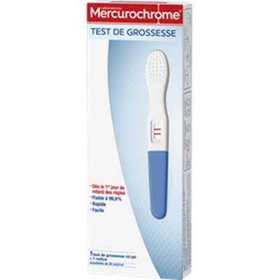 Test de grossesse, Mercurochrome